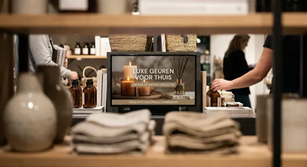 Klanten winkelen in een moderne kledingwinkel